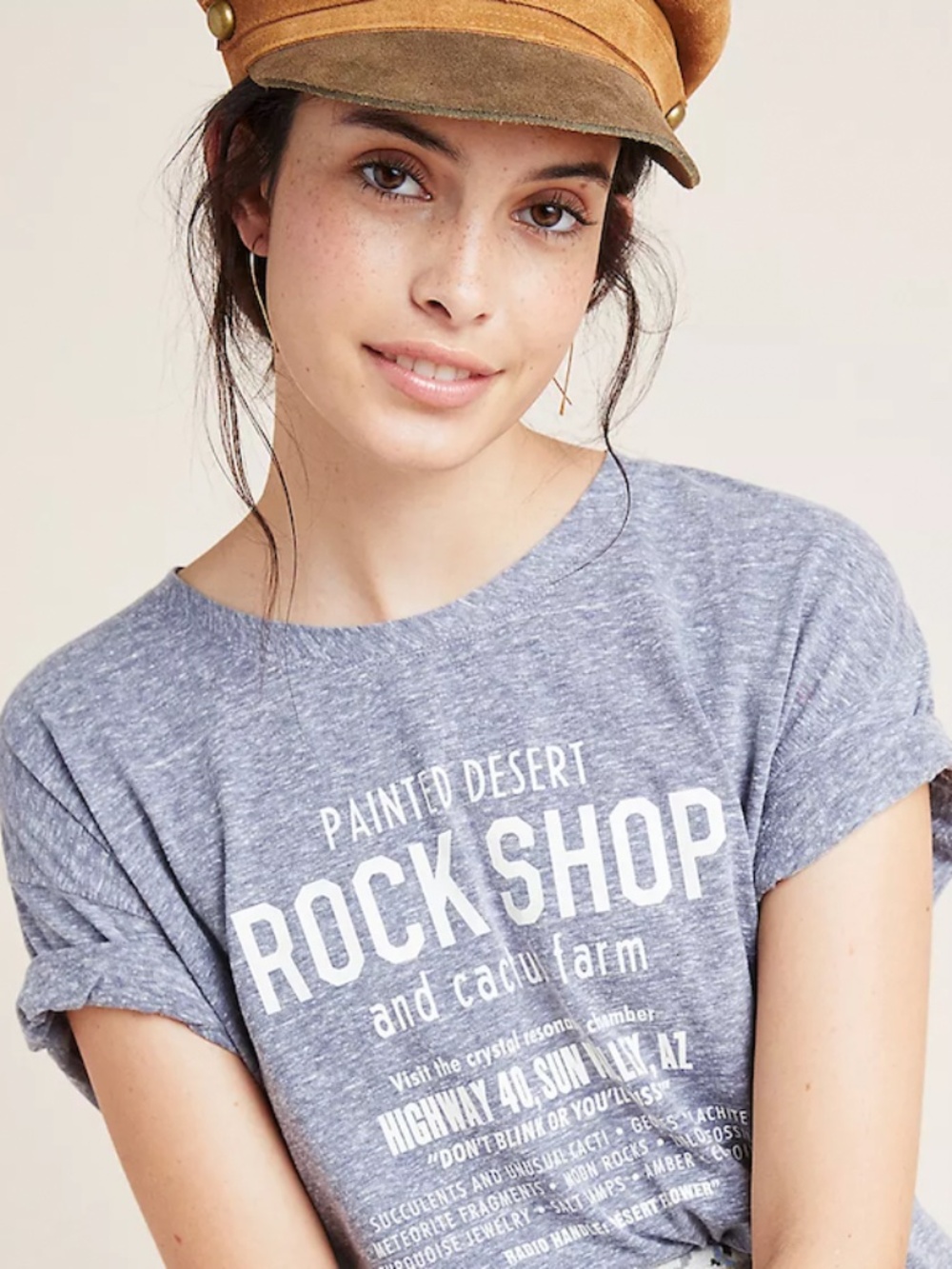 Anthropologie Three Potato Four PAINTED DESERT ROCK SHOP T-shirt, L